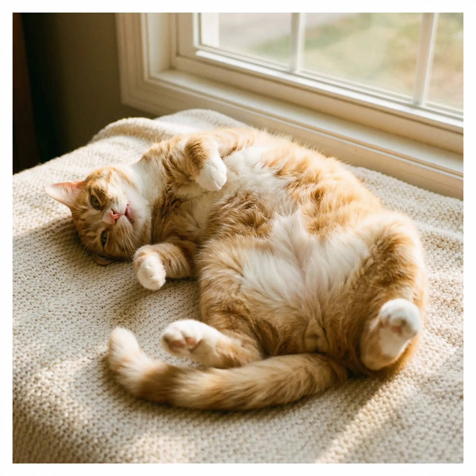 猫咪仰躺露出肚皮 - 电视剧白蛇传